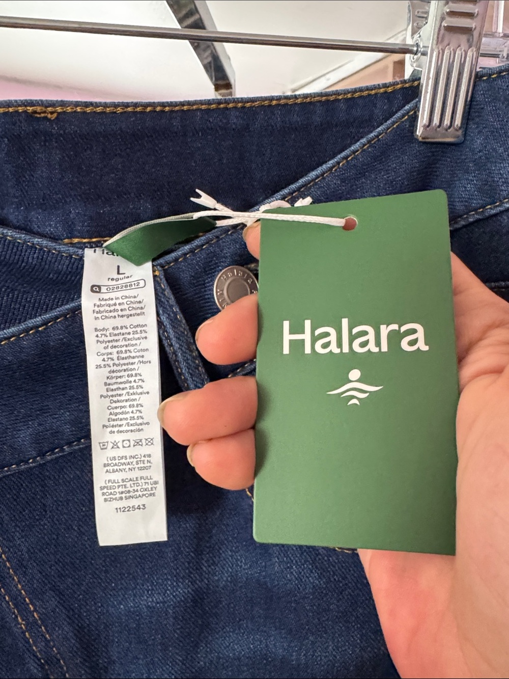 Halara Flex™ Asymmetric High Waisted Washed Casual Baggy Jeans /Pockets large - Picture 6 of 8